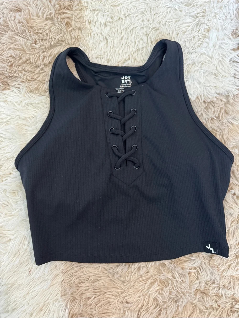 NWOT JoyLab Black Ribbed Active Set - Picture 2 of 9